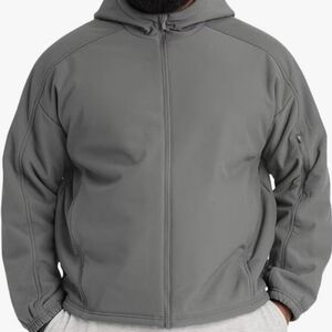 Men High Pile Fleece Lined Jacket 4XL Waterproof  Full Zipper New Winter Fall